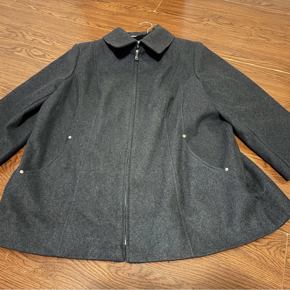 Calvin Klein Charcoal Pea Coat